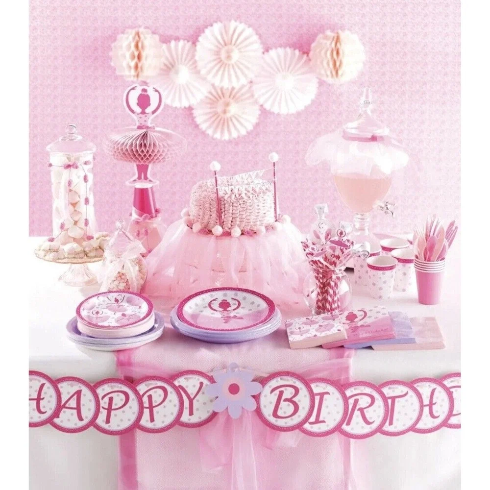 12 ct‎ Tutu Dance Cupcake Topper + Wrapper Girls Birthday Decoration Party